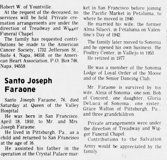 Clipping from The Napa Valley Register